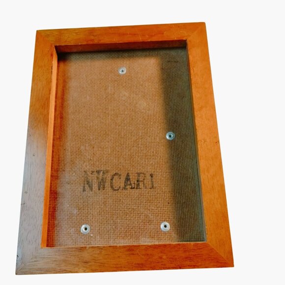 Wooden Picture Frame matted 5x7 3.5x5 Photos Desktop Wall Mount - Picture 4 of 8